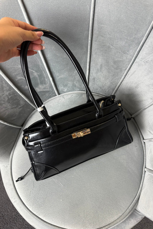 BORSA CON MANICI LUNGHI NERA