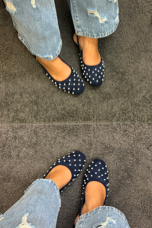 BALLERINE CON BORCHIE BLU