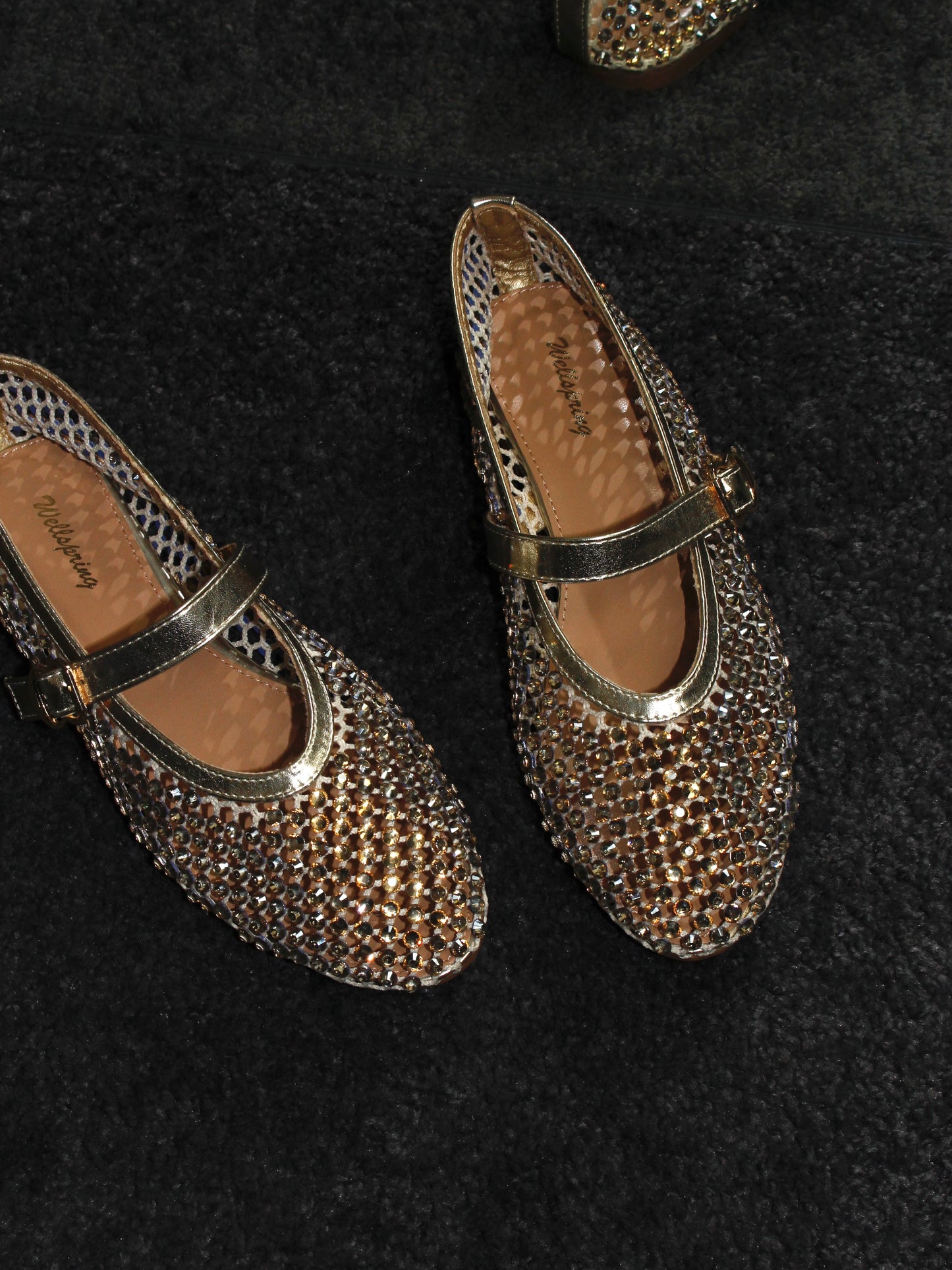 GOLD ballet flats