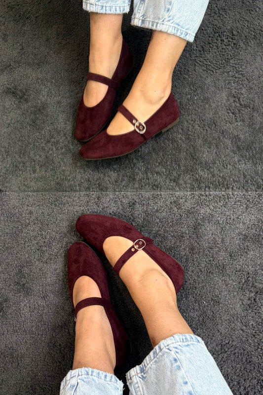 BALLERINE SCAMOSCIATE BORDEAUX