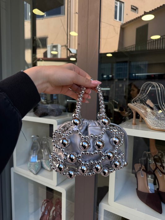 borsa BALLS argento