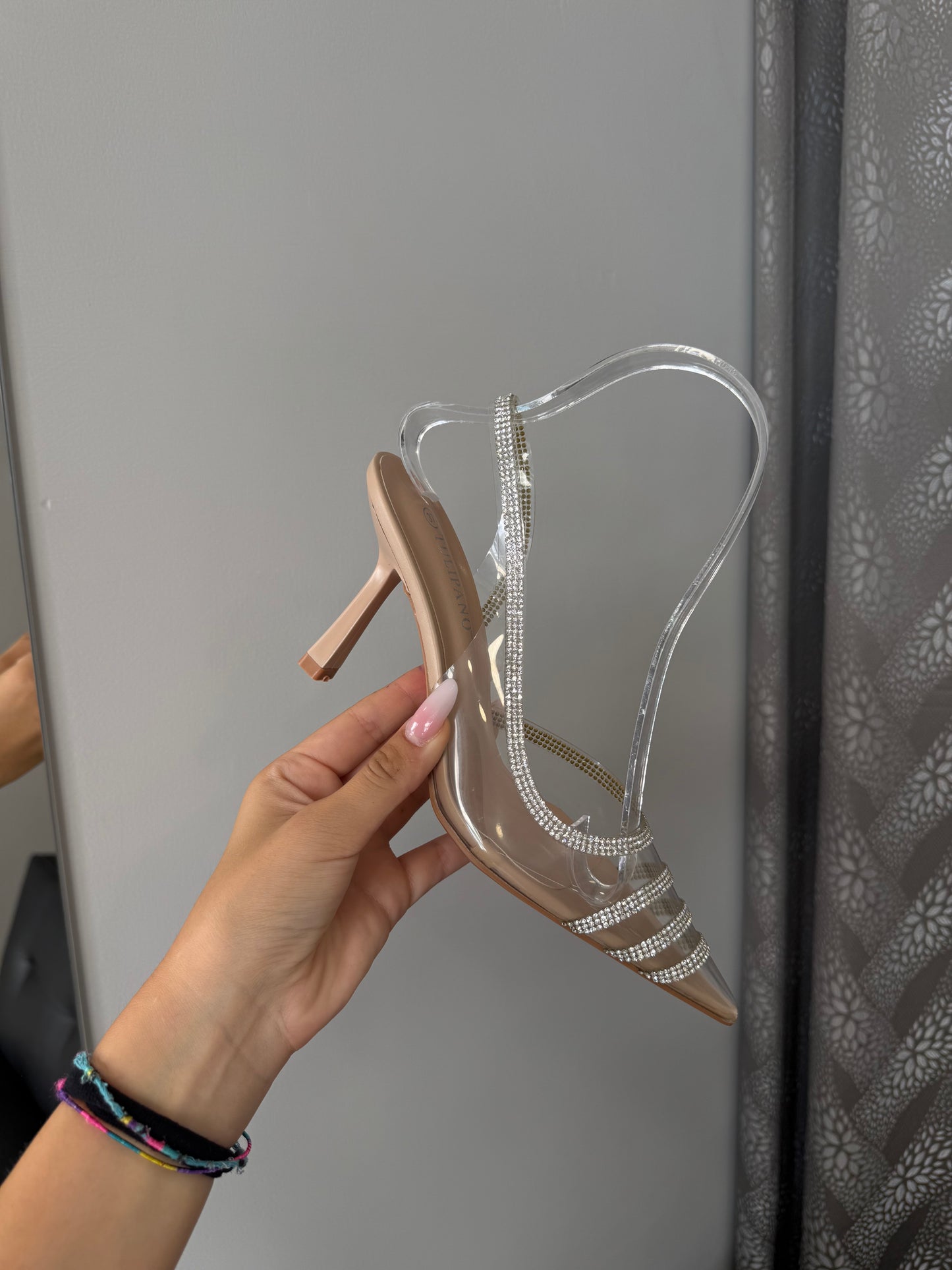 slingback STRIPES con swarovski