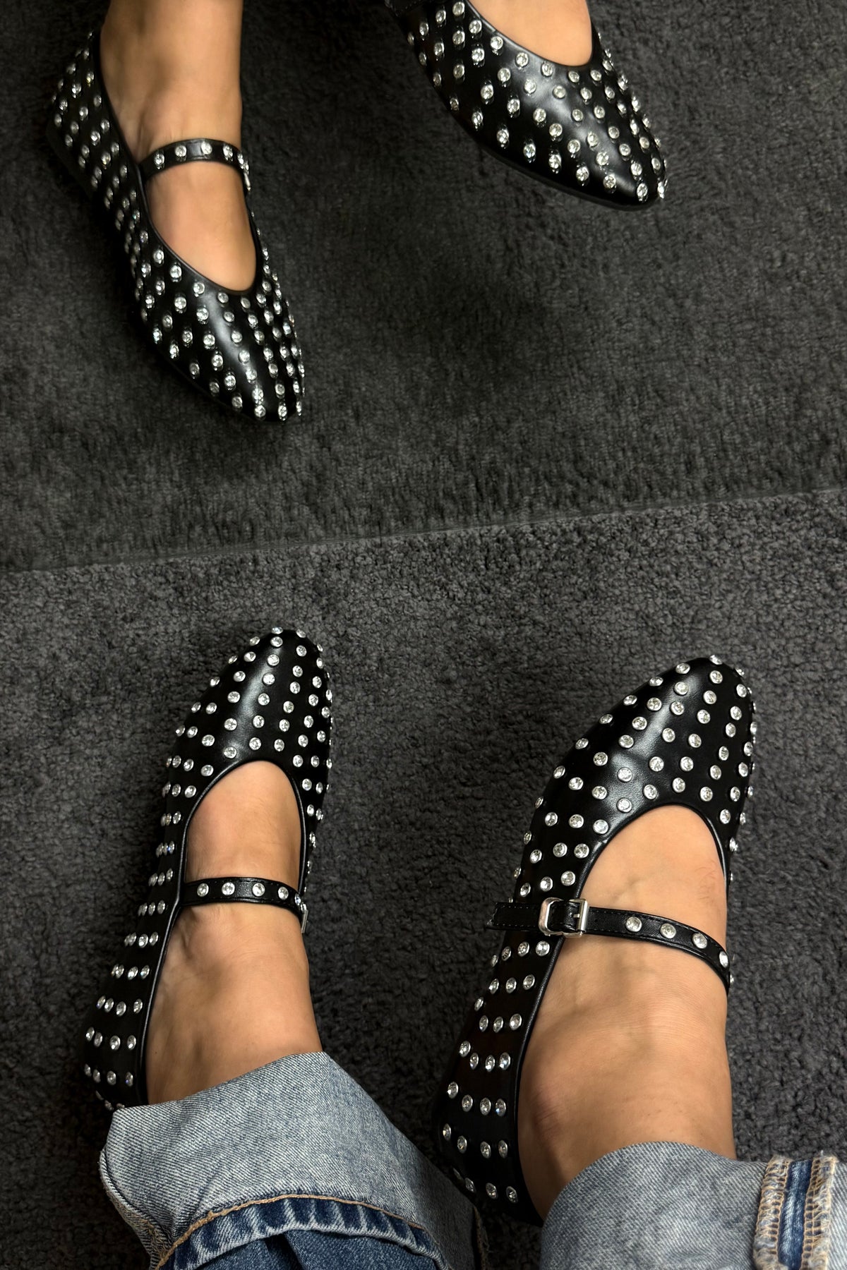 BALLERINE CON BORCHIE IN ECOPELLE