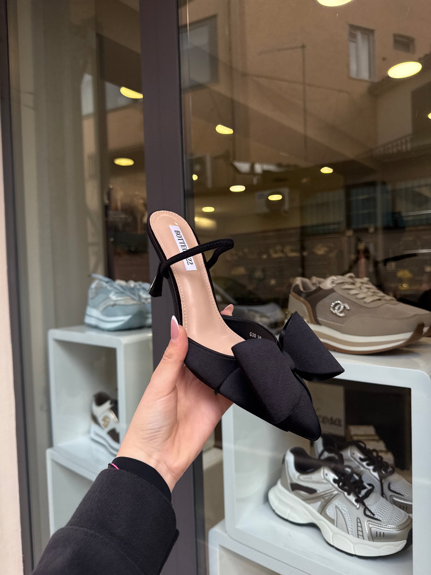 slingback FLOCK nere