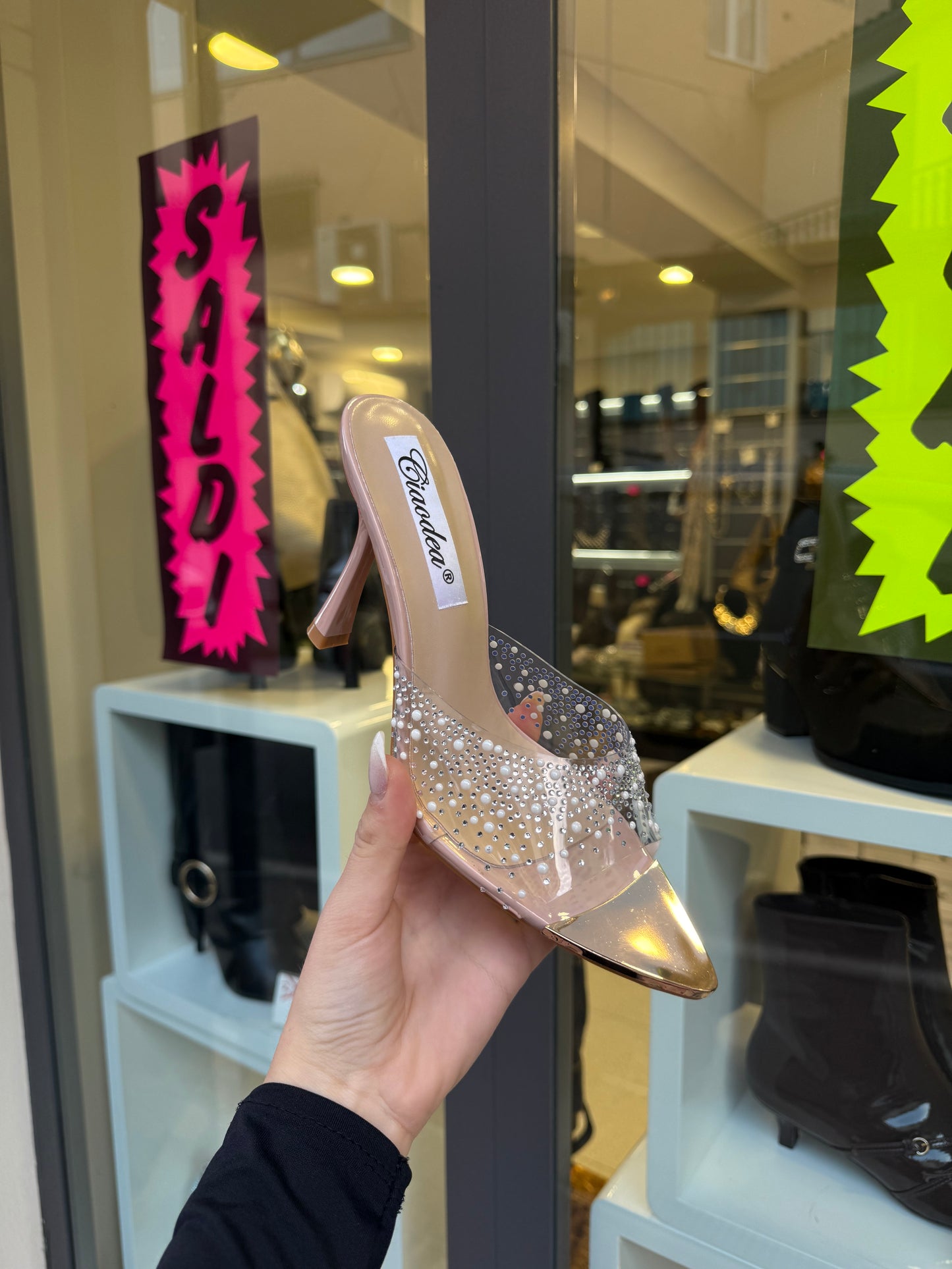 ciabatte con tacco PEARLS