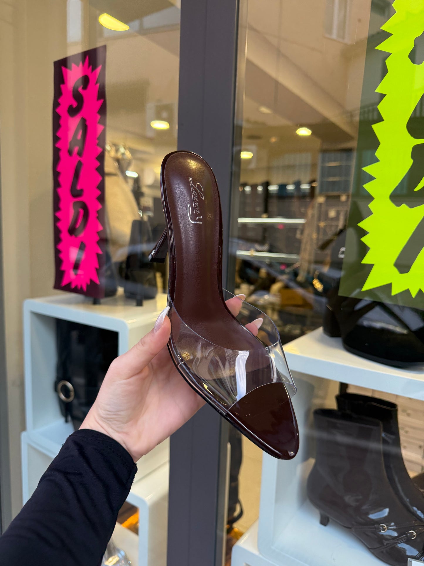 sandali CHOCO con fascia trasparente