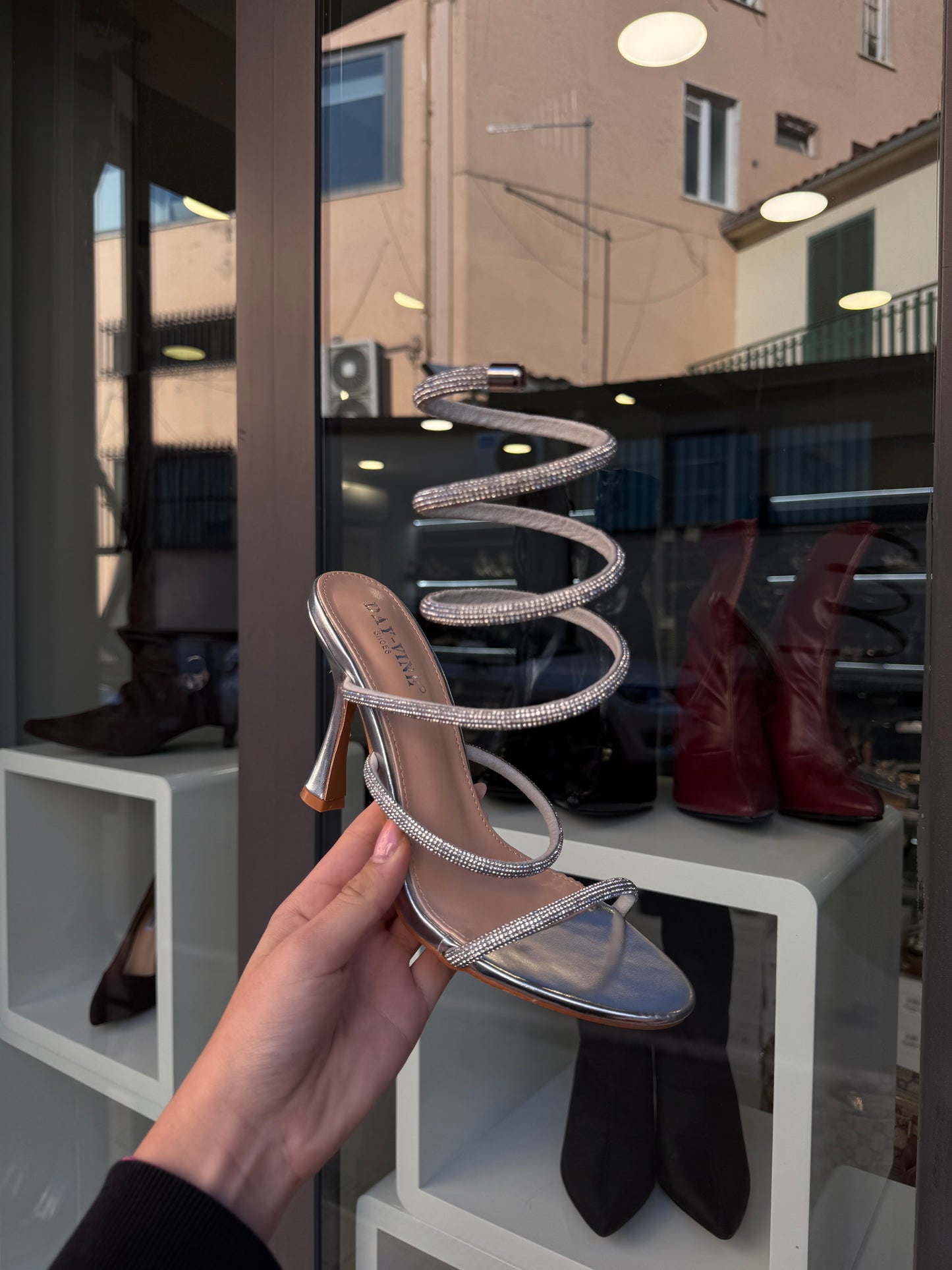 sandali SNAKE argento