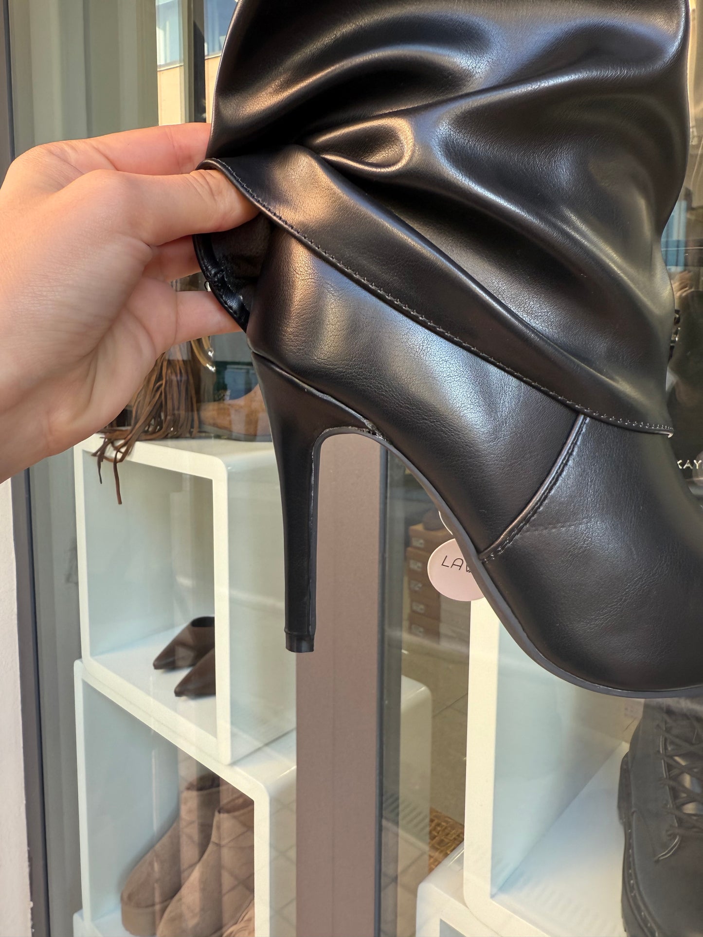 stivali ripiegati neri