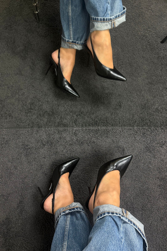 SLINGBACK “V” IN ECOPELLE