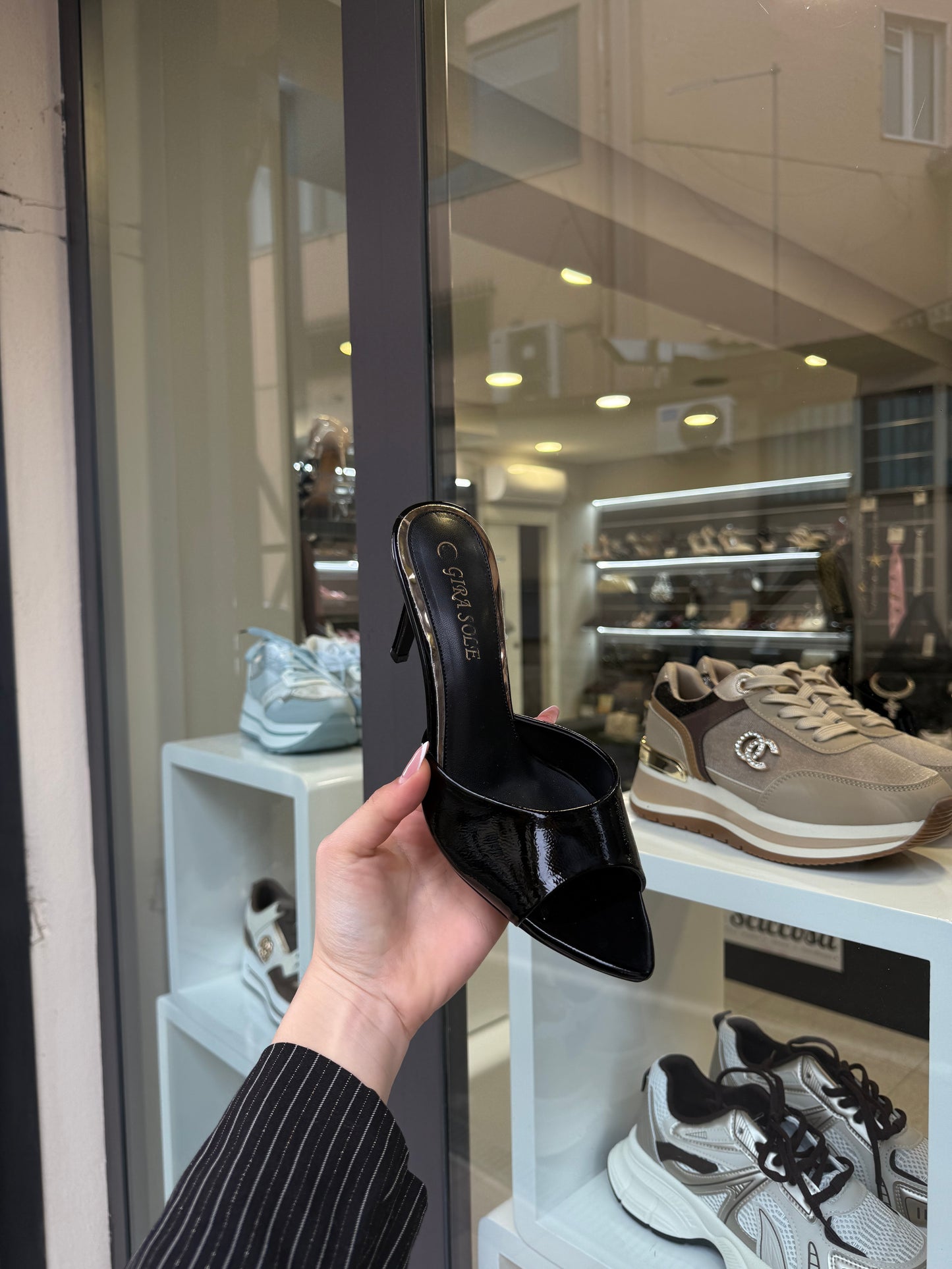 sandali BLACK semilucidi Arcadia