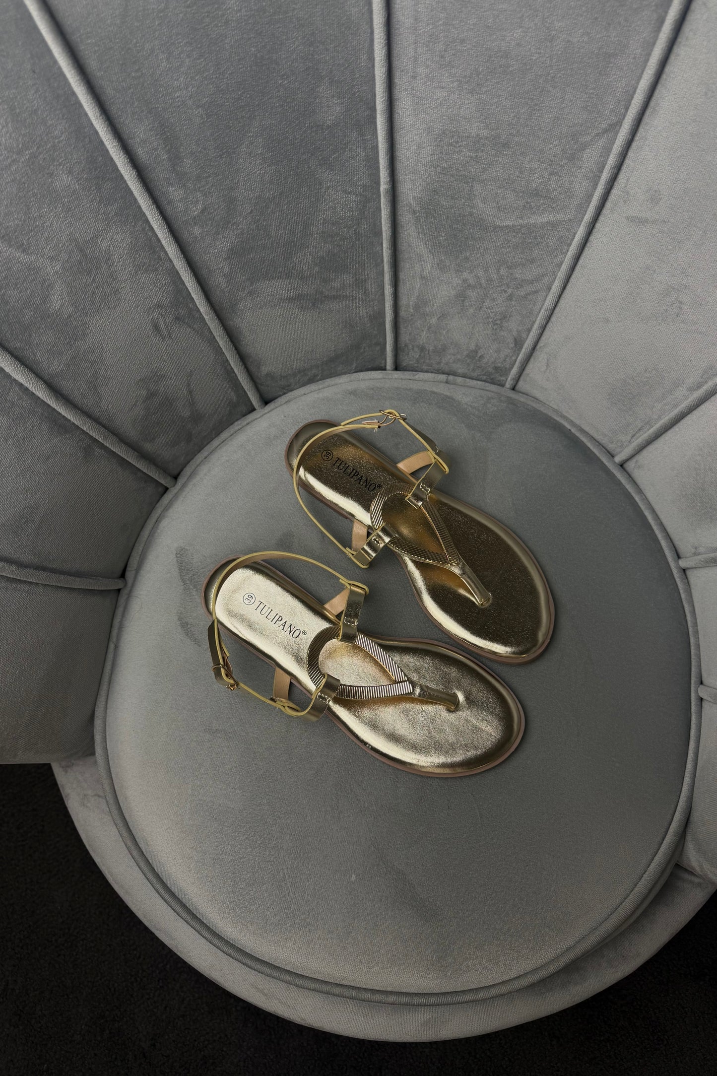 SANDALI GOCCIA ORO