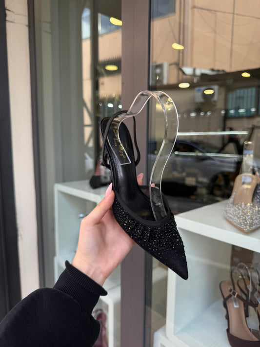 slingback SWAROVSKI mod. ZA*A black