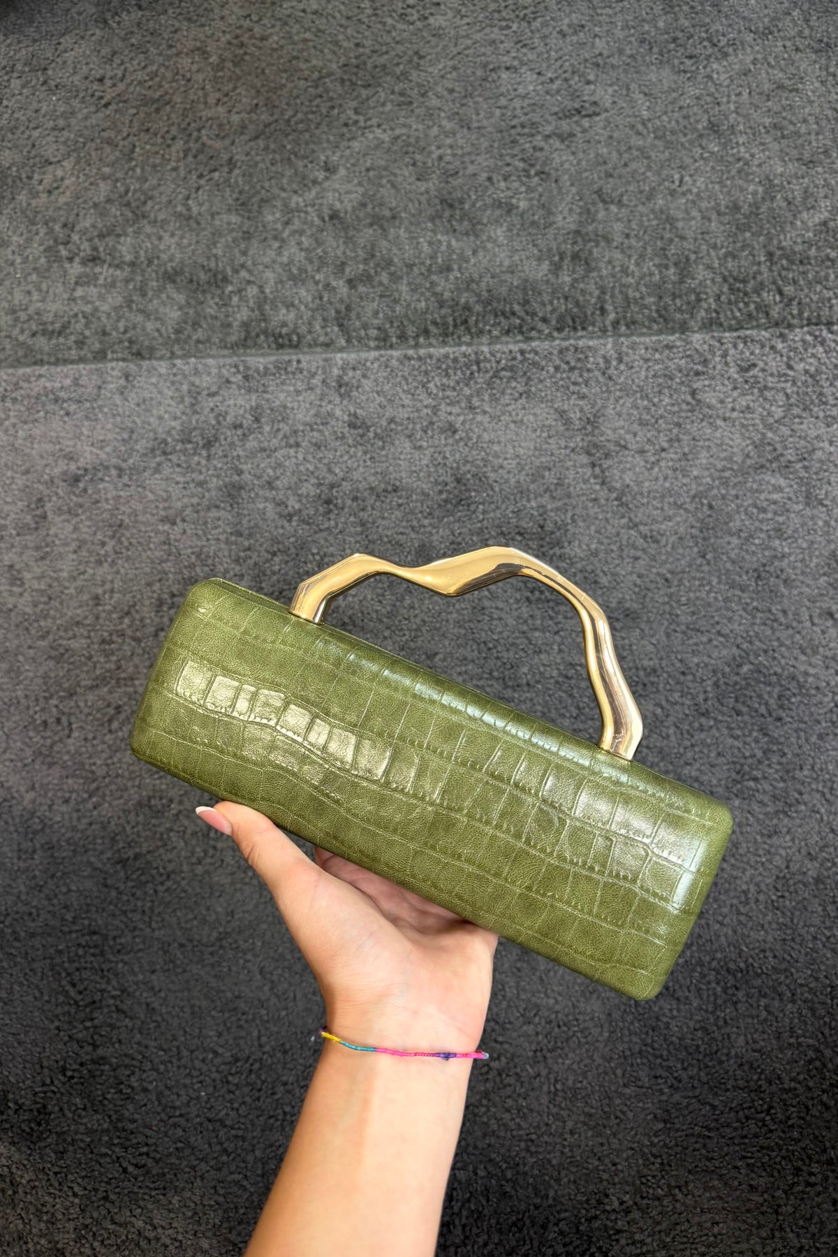 BORSA COCCODRILLO VERDE