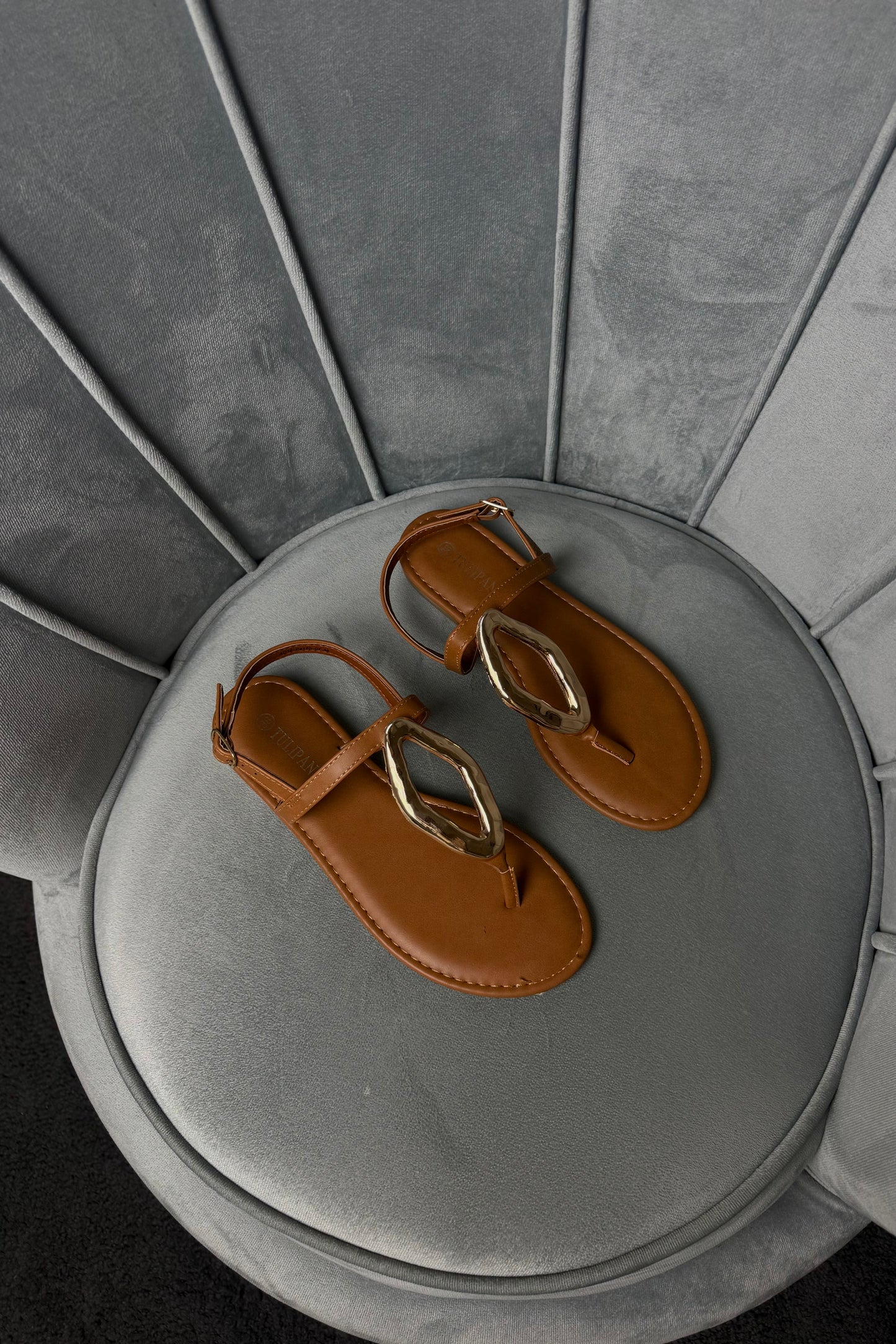 SANDALI GOCCIA CUOIO