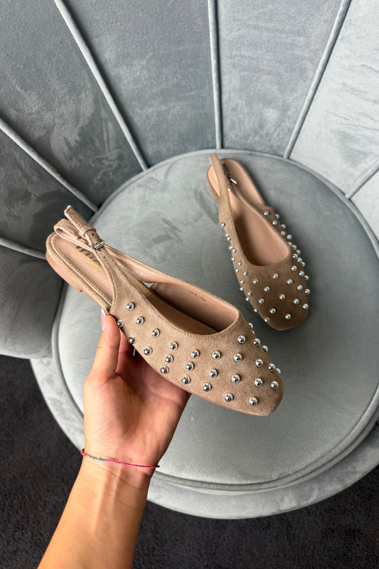BALLERINE CON BORCHIE BEIGE