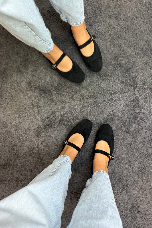 BALLERINE SCAMOSCIATE NERE