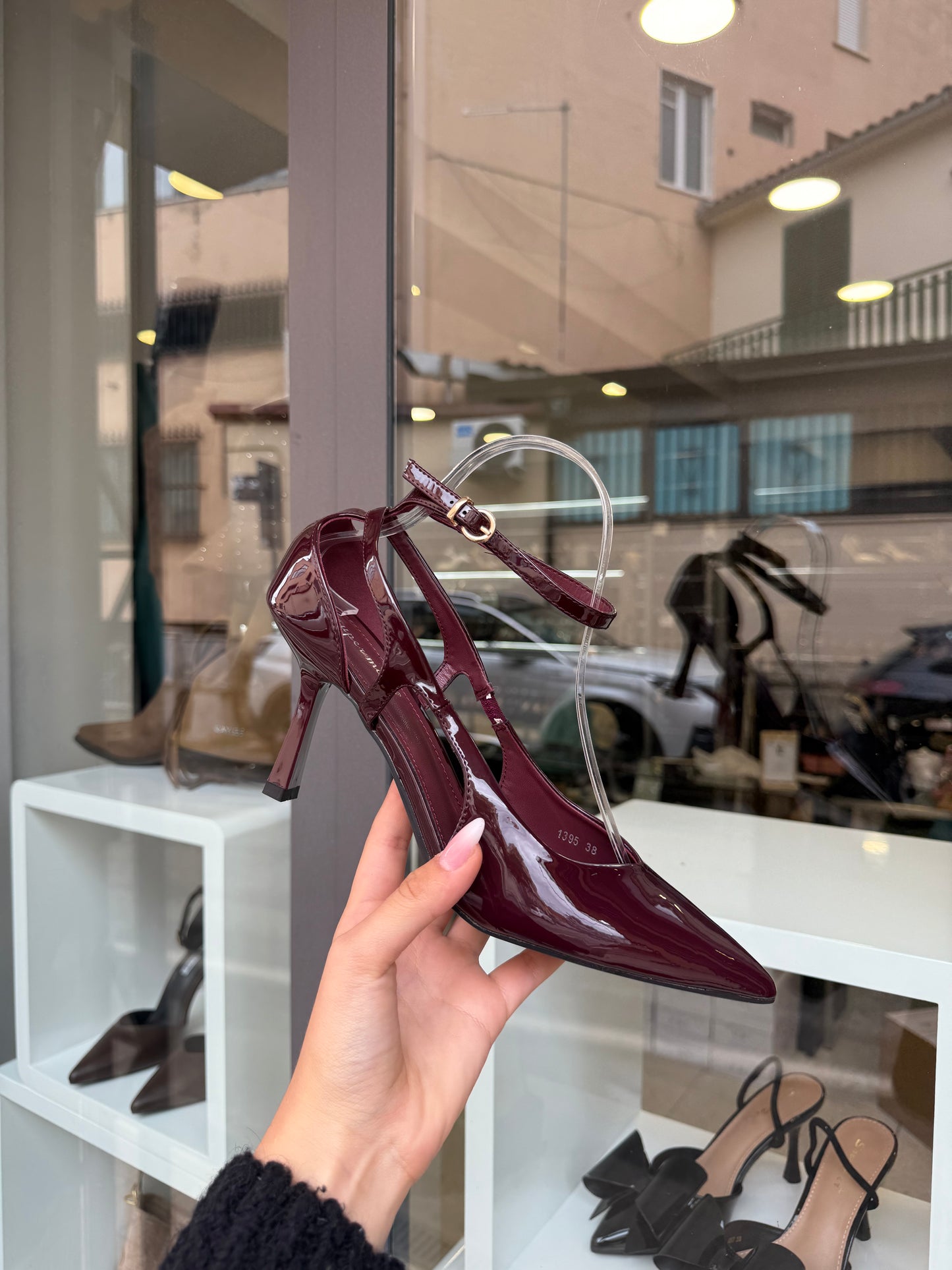 decolleté HEART bordeaux