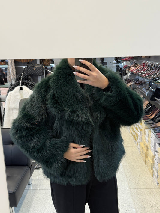 pelliccia VERDE BOTTIGLIA