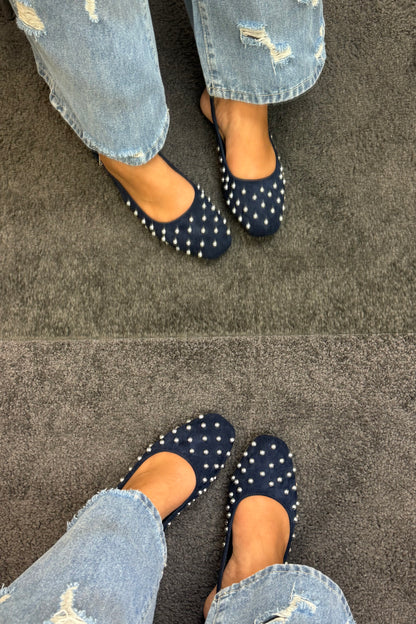 BALLERINE CON BORCHIE BLU