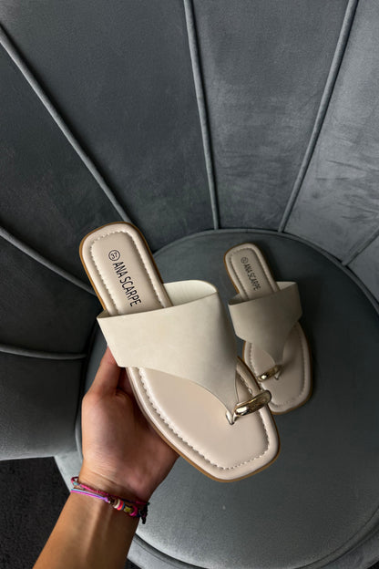 CIABATTE RING BEIGE