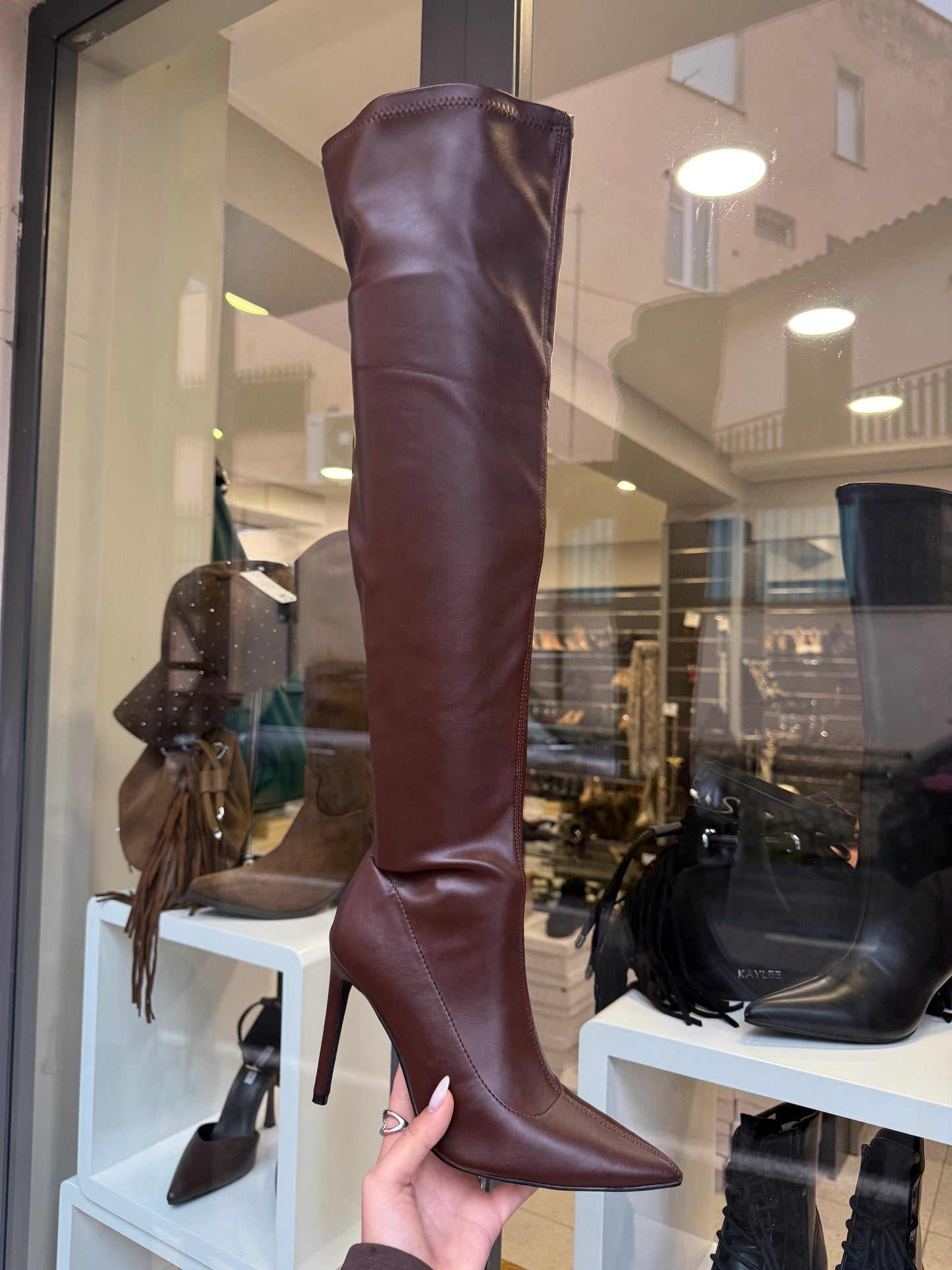 stivali socks alti chocolate