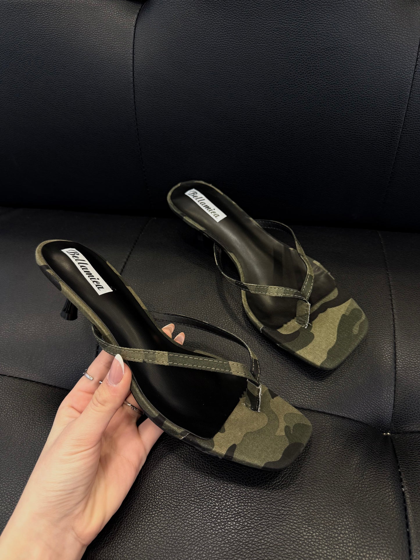 ciabatte MILITARY con tacco Kitten