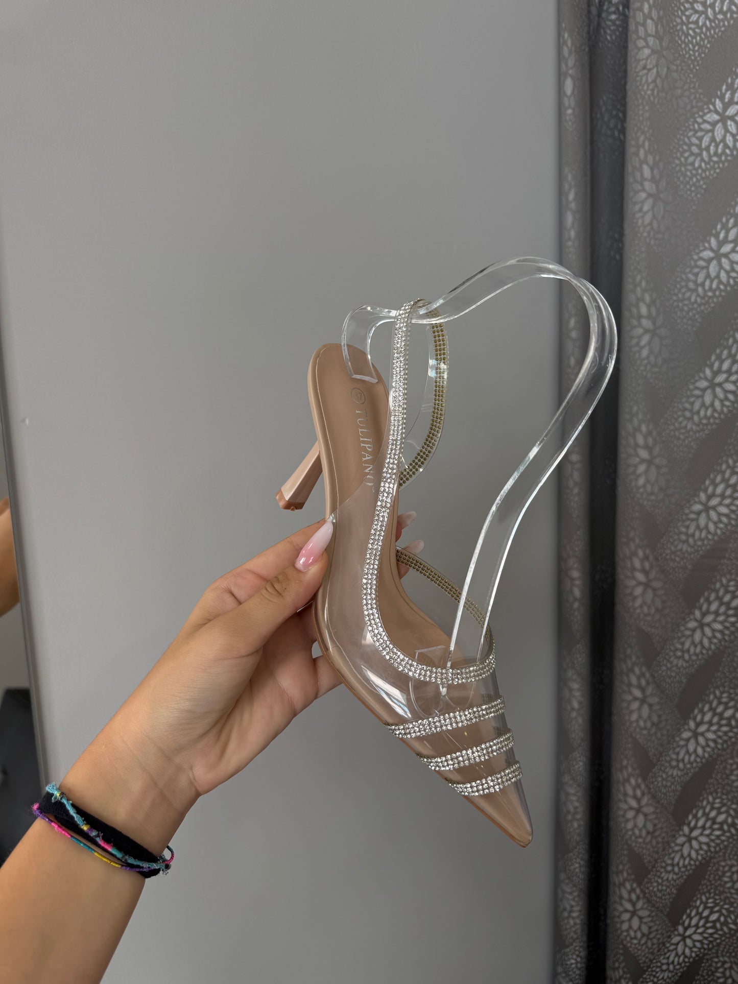 slingback STRIPES con swarovski