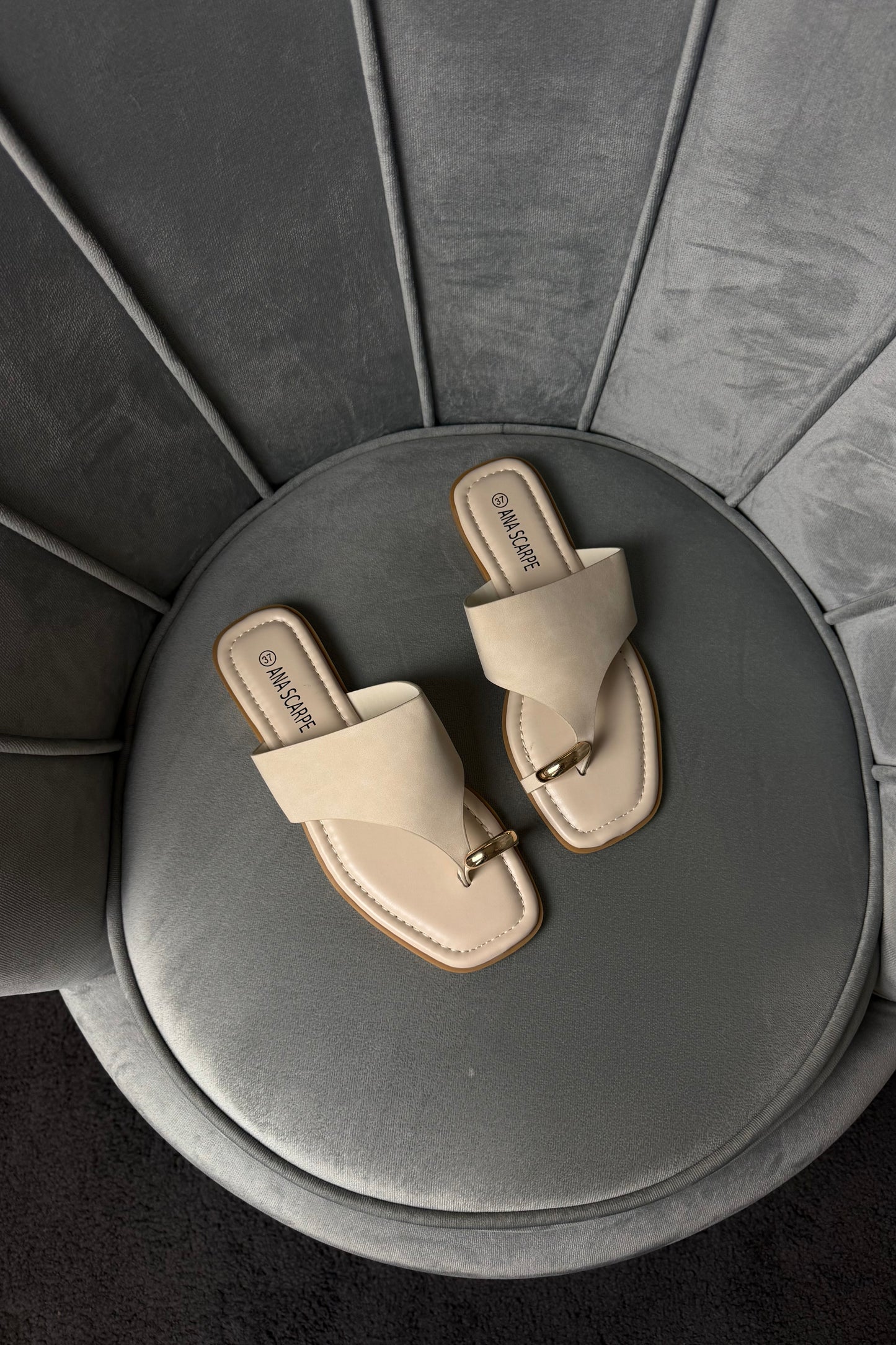 CIABATTE RING BEIGE