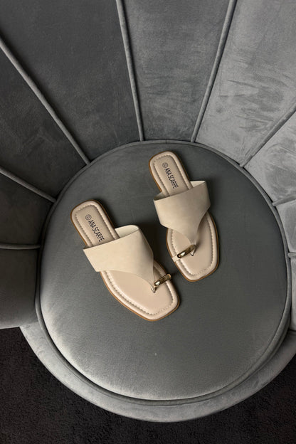 CIABATTE RING BEIGE