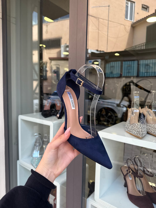 decolleté blu scamosciate