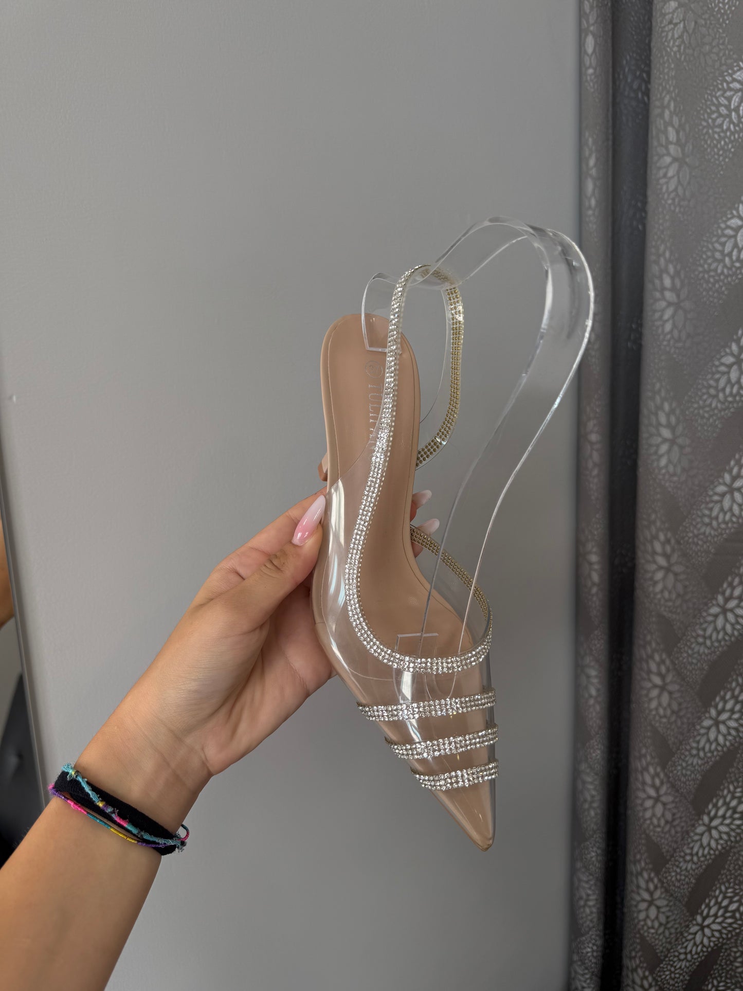 slingback STRIPES con swarovski