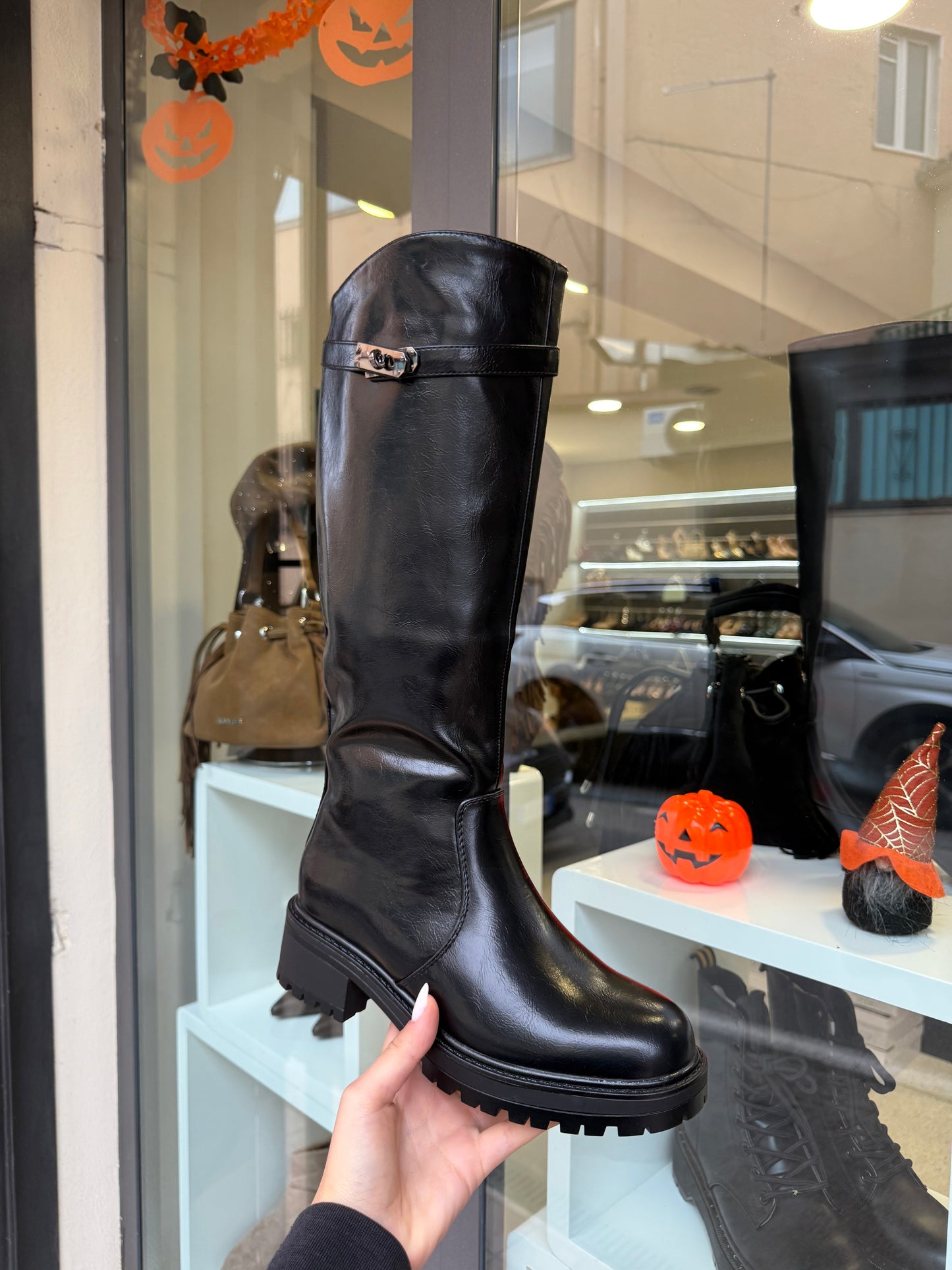 stivali HORSE in pelle lucida