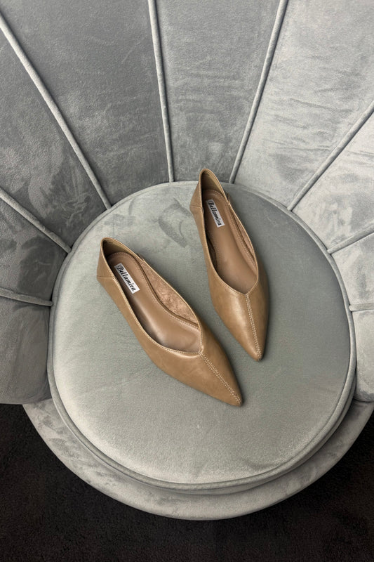 BALLERINE IN ECOPELLE KHAKI