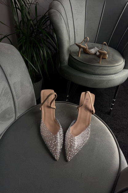 PEARL and SWAROVSKI slingbacks