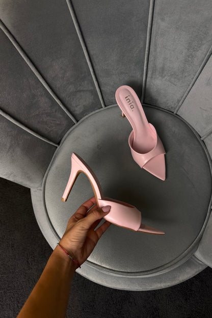 MULES IN ECOPELLE ROSA
