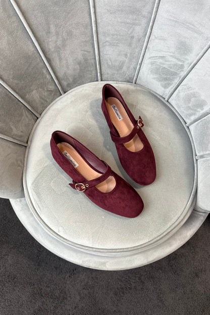 BALLERINE SCAMOSCIATE BORDEAUX