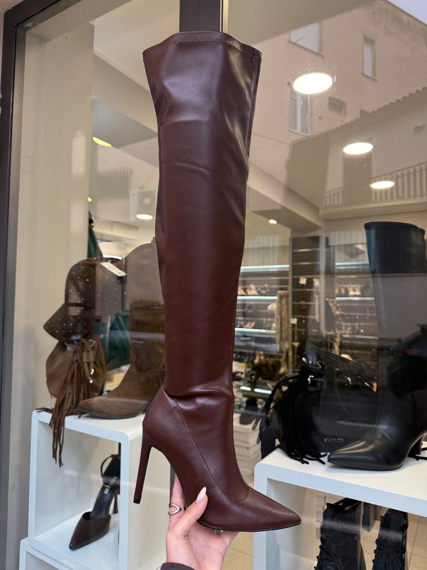 stivali socks alti chocolate