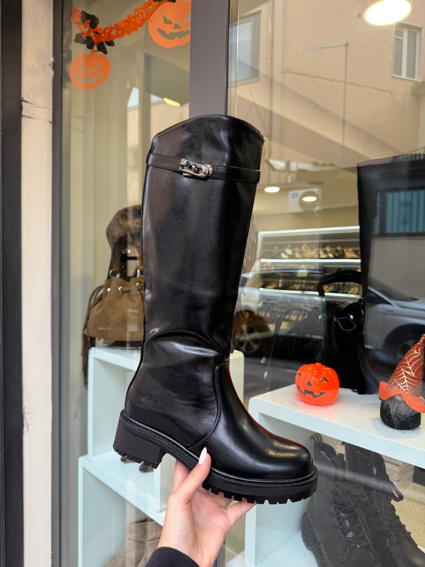 stivali HORSE in pelle lucida