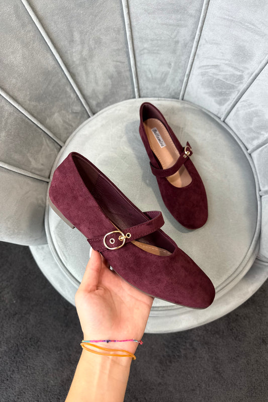 BALLERINE SCAMOSCIATE BORDEAUX