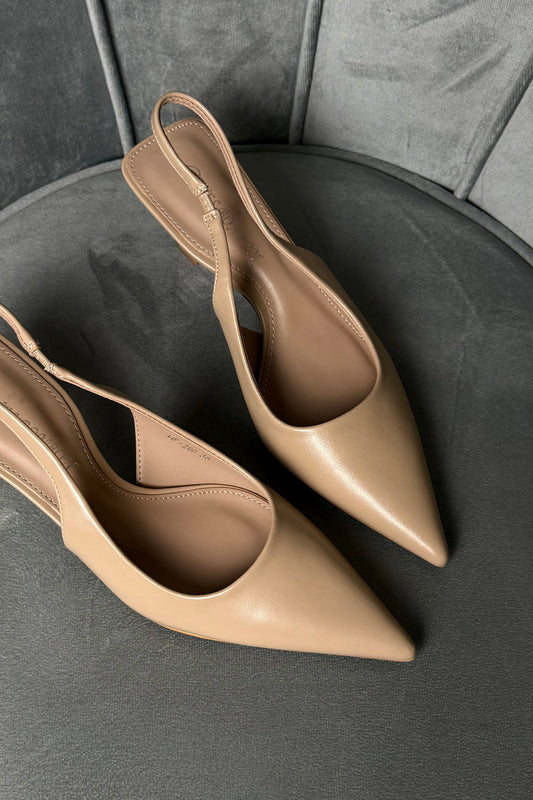 SLINGBACK NUDE KITTEN