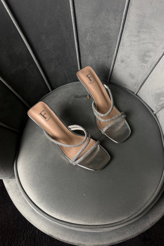MULES SWAROVSKI STRIPES