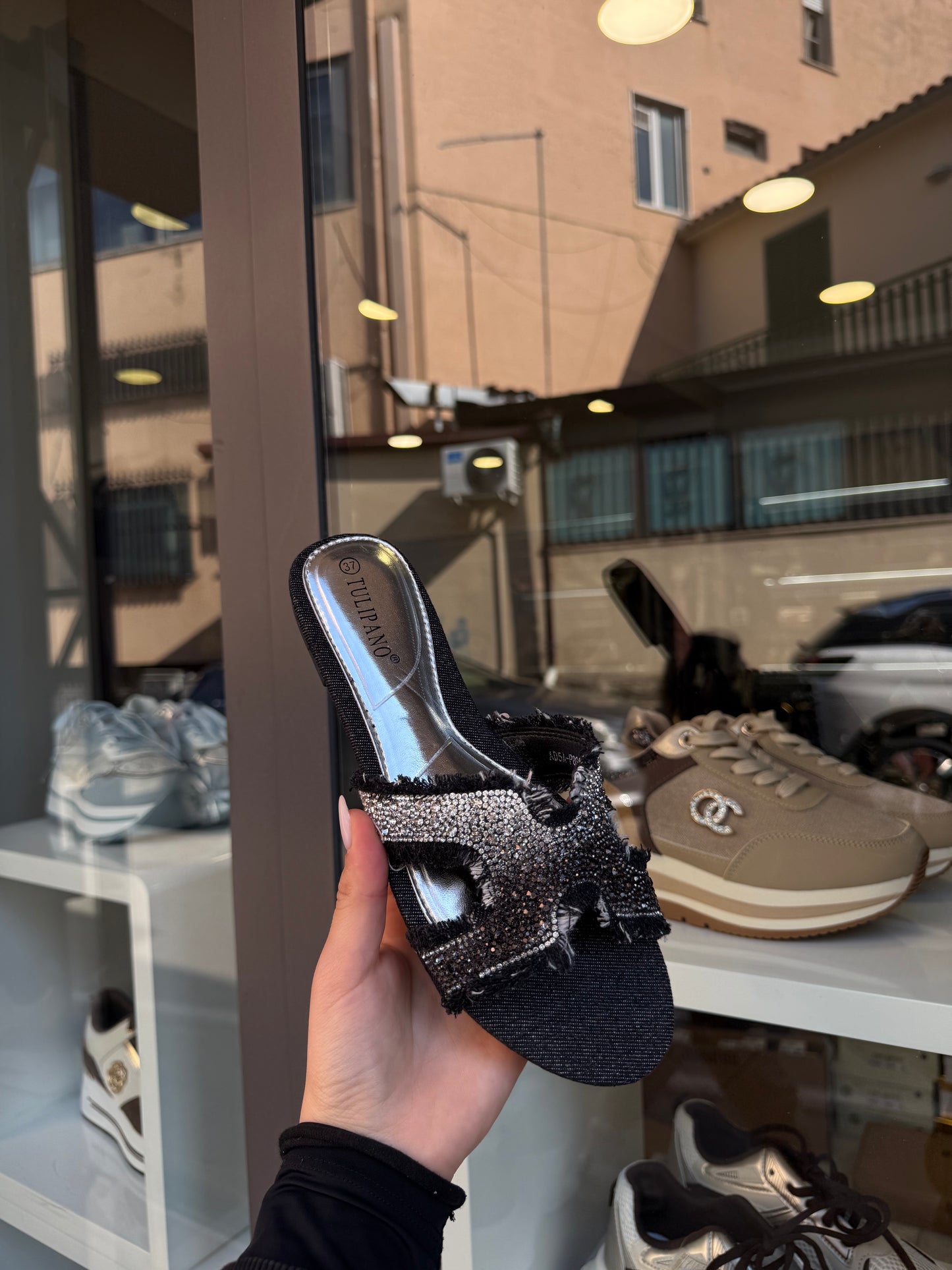 grey HERM*S slippers