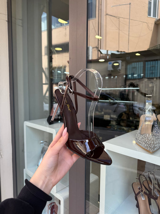 sandali con tacco SILVER choco