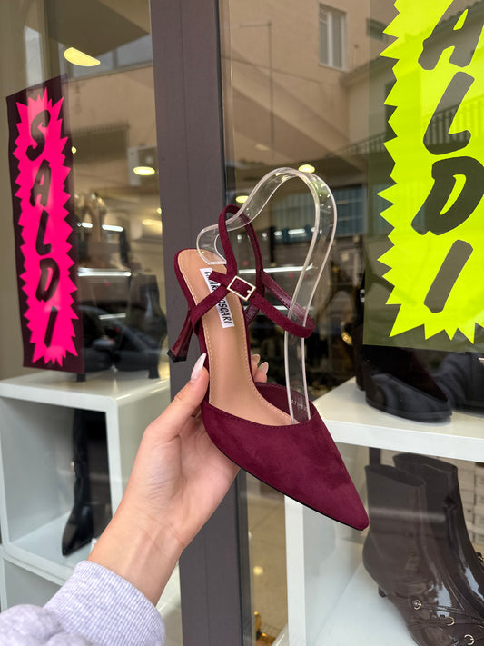 decolleté WINE in camoscio