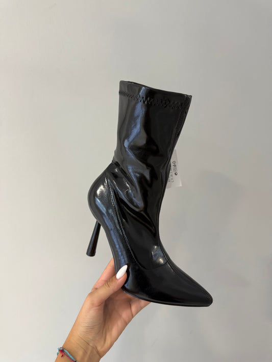 stivaletti SOCKS lucidi neri