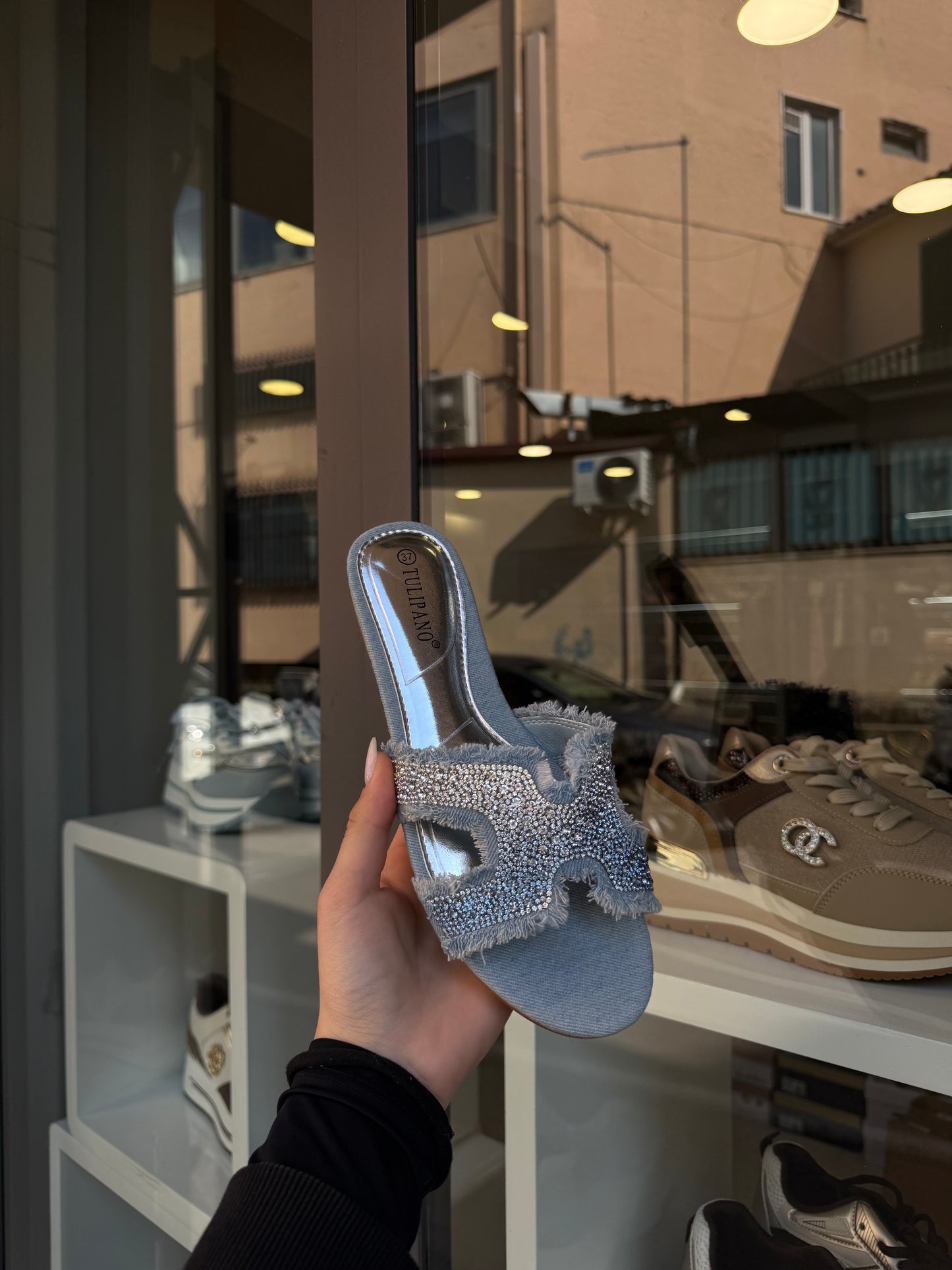 ciabatte HERM*S denim chiaro