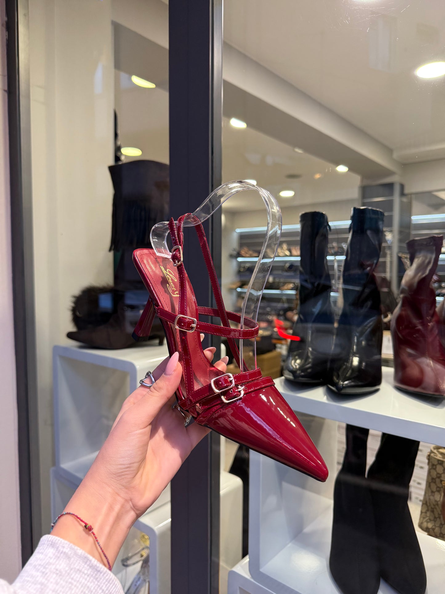 decolleté con cinturini BORDEAUX