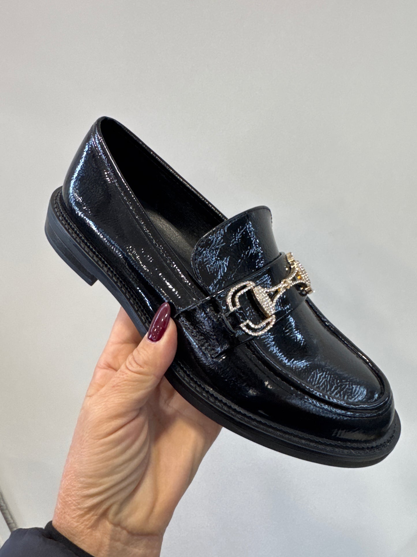 Mocassino semilucido nero