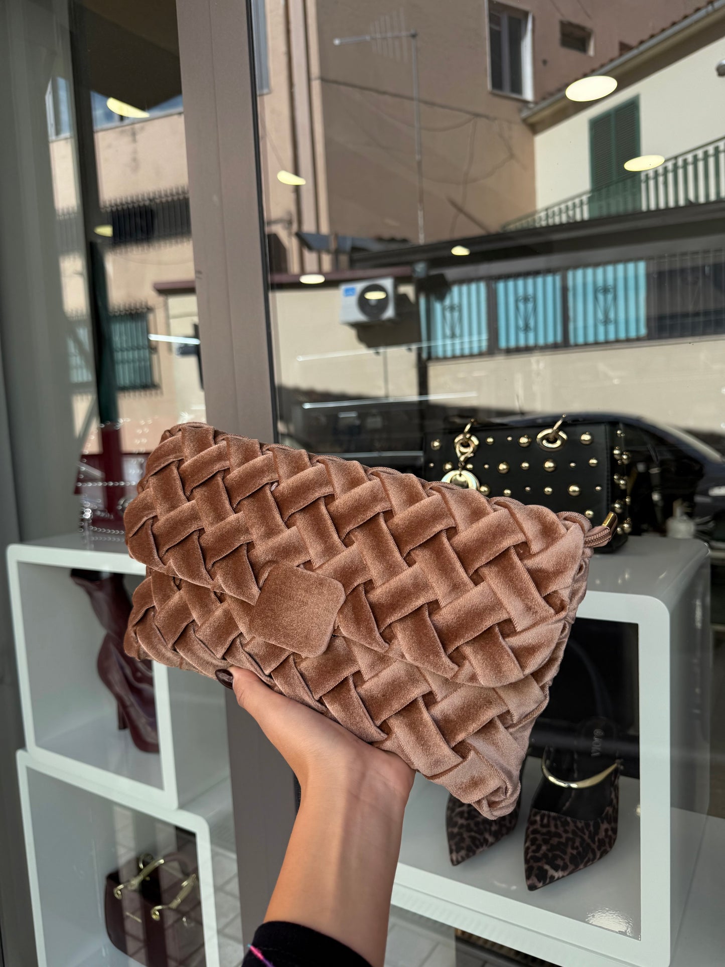 pochette BEIGE INTRECCIO