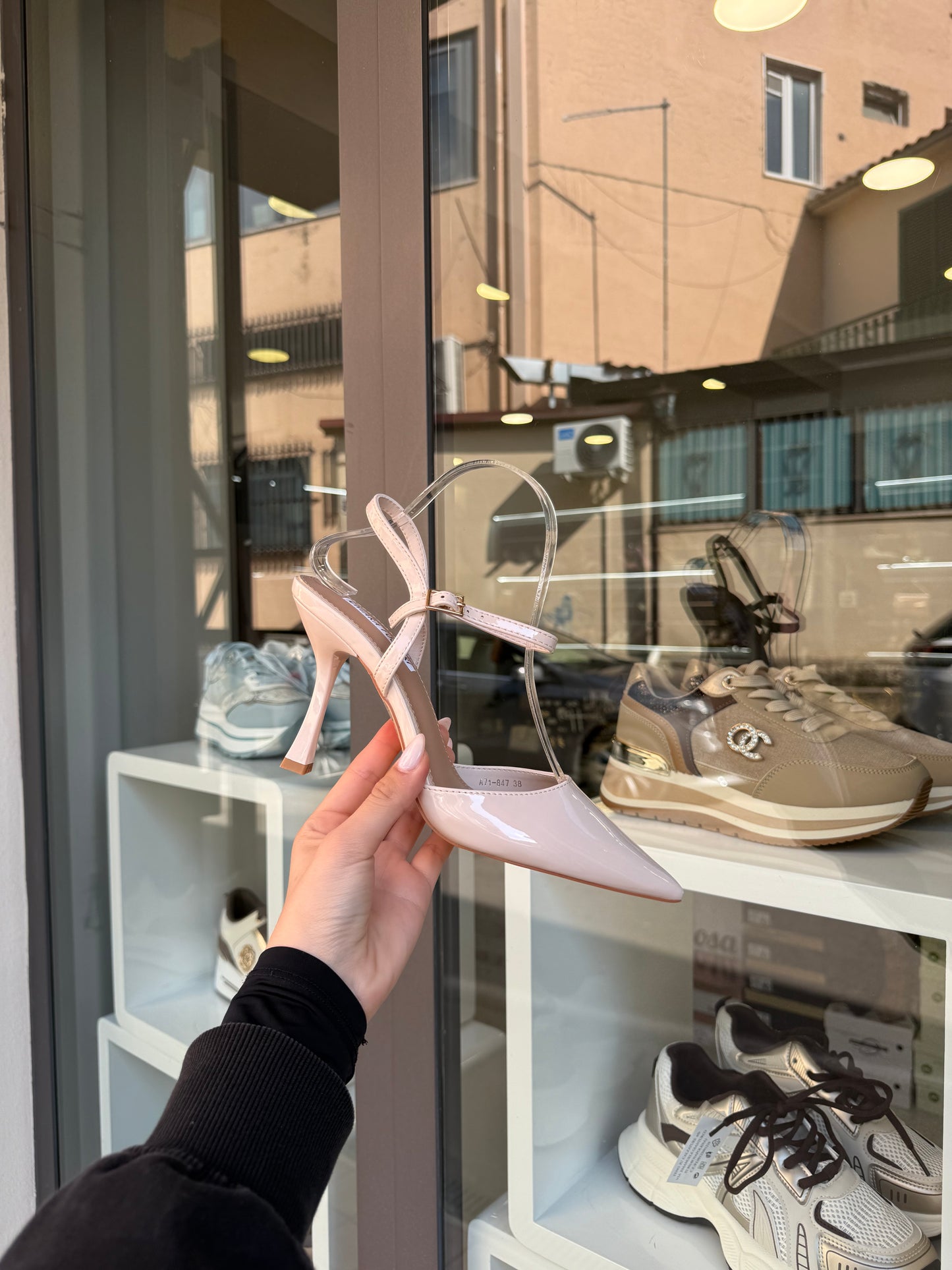 butter-colored pumps